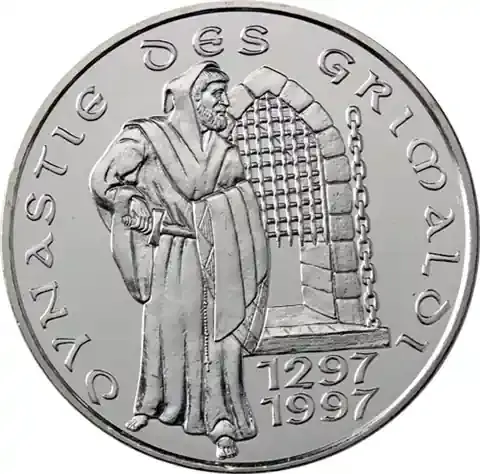 Super-Preis | Monaco 100 Francs Silber 1997 – 700 Jahre Dynastie Grimaldi