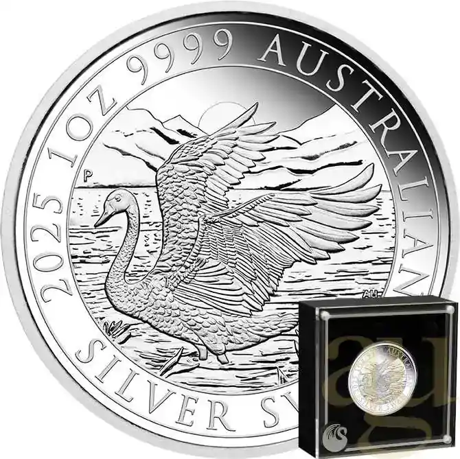 1 Unze Silbermünze Australien Schwan 2025 – polierte Platte | Jetzt zugreifen