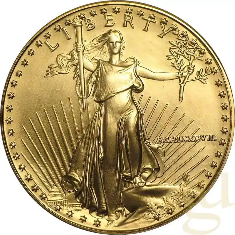 1 Unze Goldmünze American Eagle 1988 - Zertifiziert