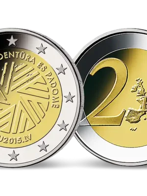 Sehr beliebt | 2 Euro Gedenkmünze „EU-Ratspräsidentschaft“ 2015 aus Lettland!