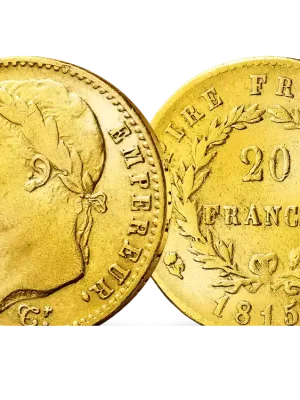 Napoleon und die Schlacht bei Waterloo Frankreich 20 Francs 1815 - Jetzt bestellen