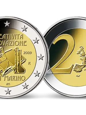 2 Euro Gedenkmünze „Europäisches Jahr der Kreativität und Innovation“ 2009 aus San Marino | Bewährte Qualität