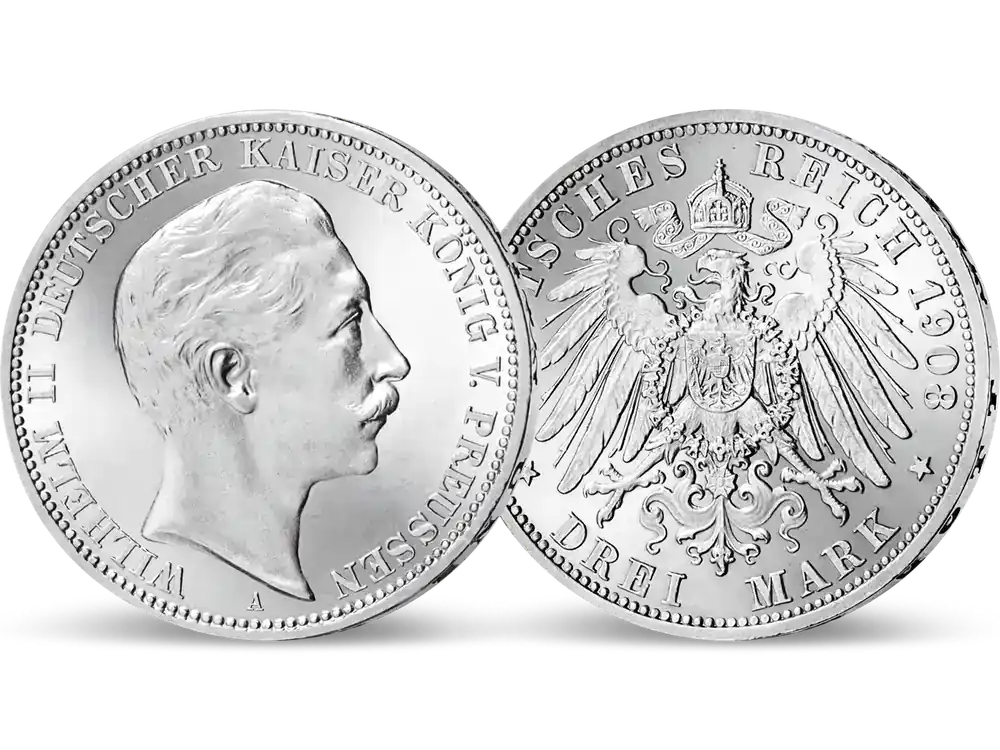Endet bald - Deutsches Reich/ Preußen 3 Mark 1908 – 1912 Wilhelm II.