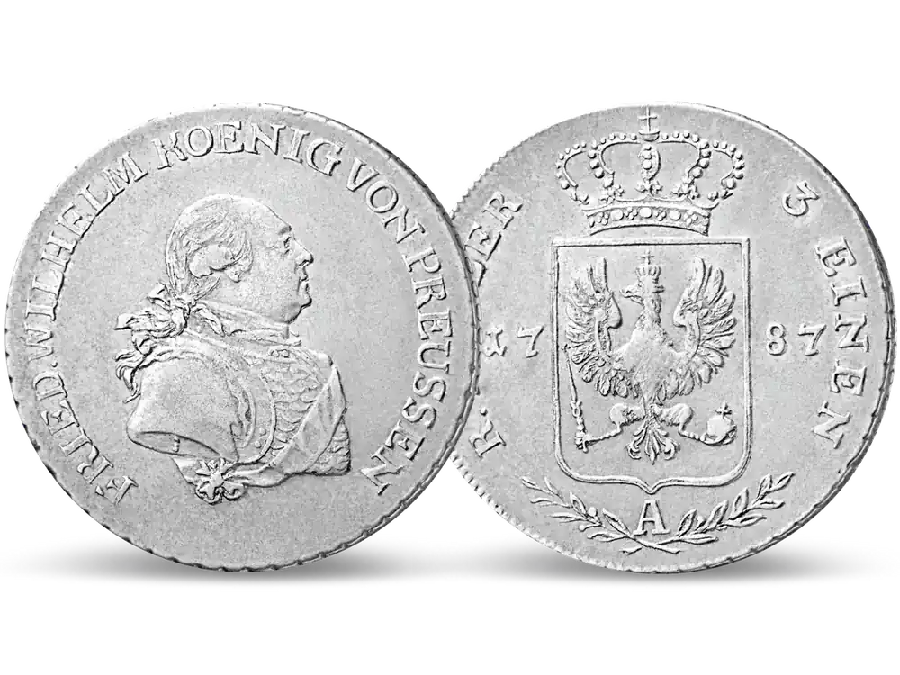 Einziger 1/3-Taler von König Friedrich Wilhelm II. von Preußen! | Wochenendangebot