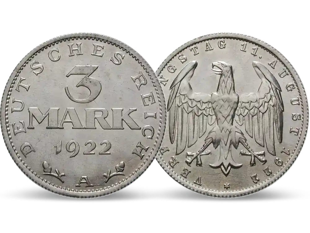 Einfach bestellen - Weimarer Republik 3 Mark 1922-1923