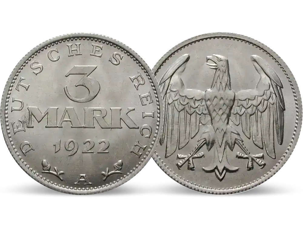 Jetzt bestellen - Weimarer Republik 3 Mark 1922