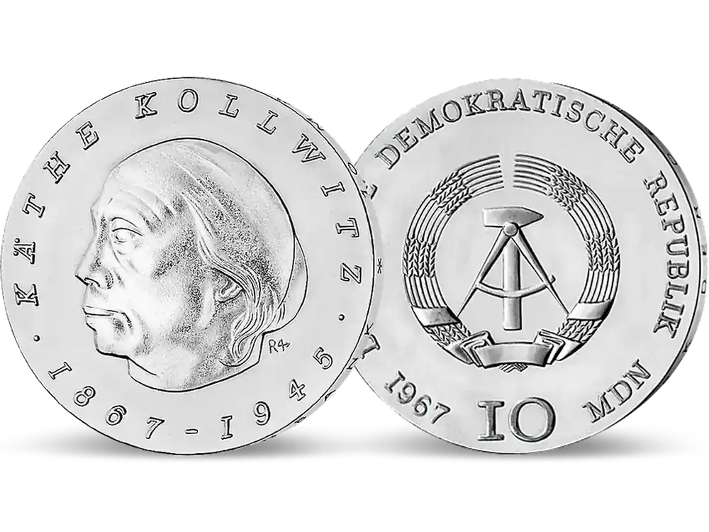 Abverkauf - 10 Mark DDR Gedenkmünze „100. Geburtstag Käthe Kollwitz“!