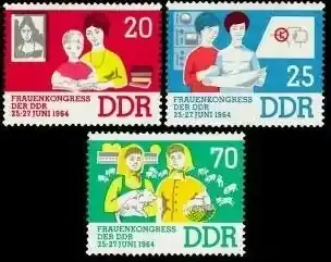 Neu gelistet | DDR, MiNr. 1030-1032 postfrisch – Frauenkongress 1964