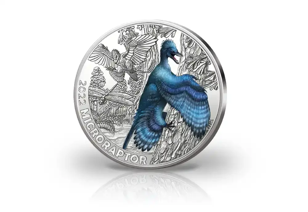 3 Euro 2022 Österreich Microraptor Gui Super Saurier | Direkt bestellen
