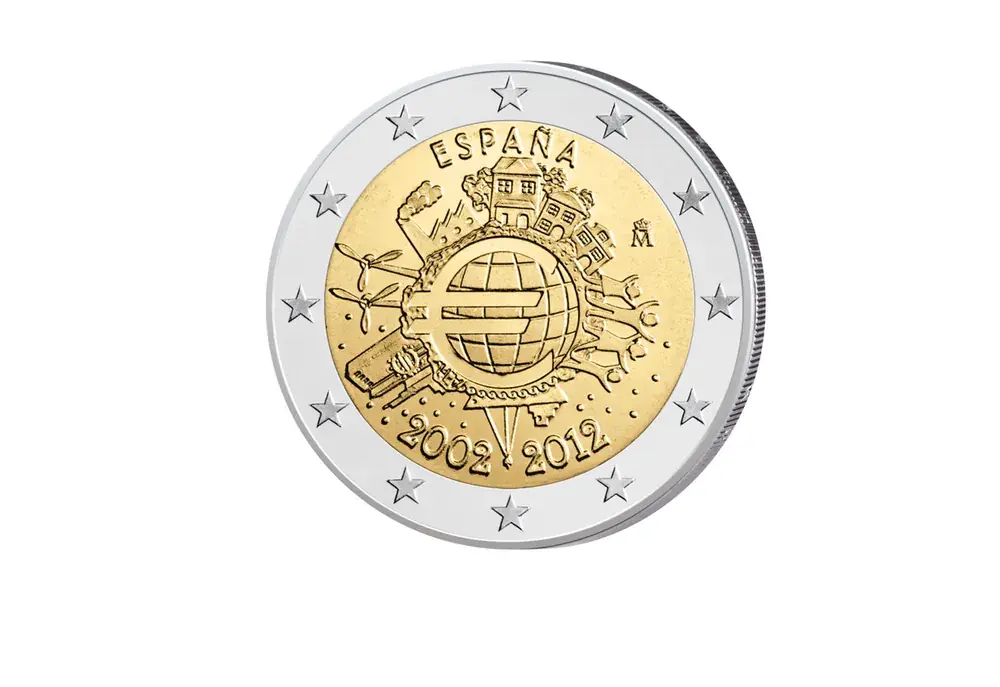 Preisknaller | 2 Euro 2012 Spanien 10 Jahre Bargeld