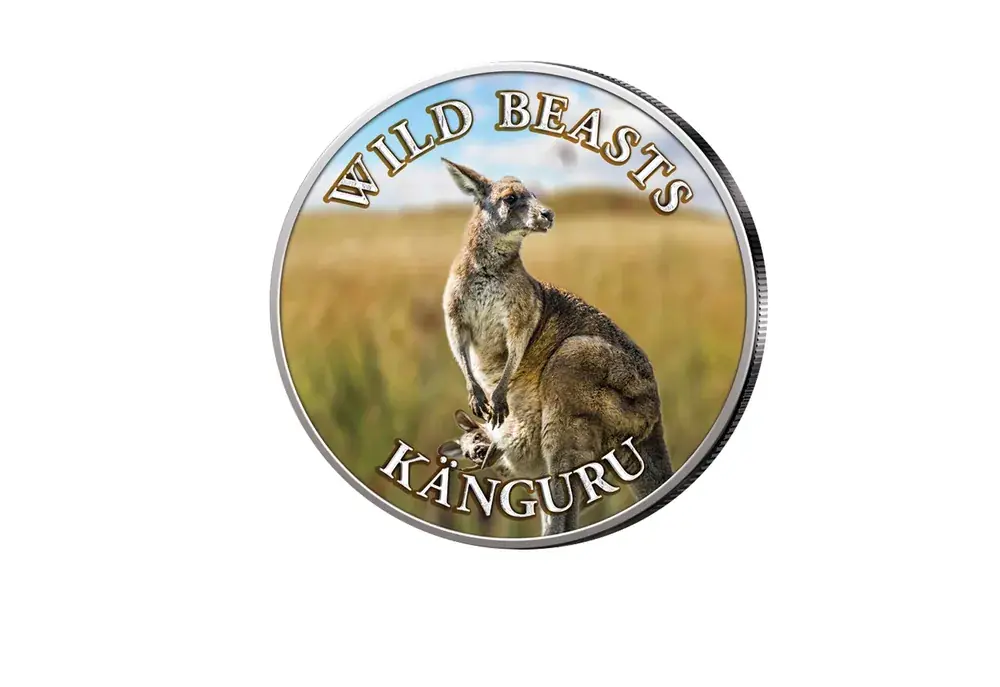 American Eagle 1 oz Silber USA mit Farbmotiv Känguru - Hammerpreis