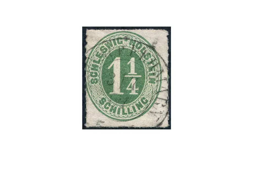 Briefmarke Altdeutschland Schleswig-Holstein Freimarke 1865 Michel-Nr. 9 gestempelt | Jetzt sichern