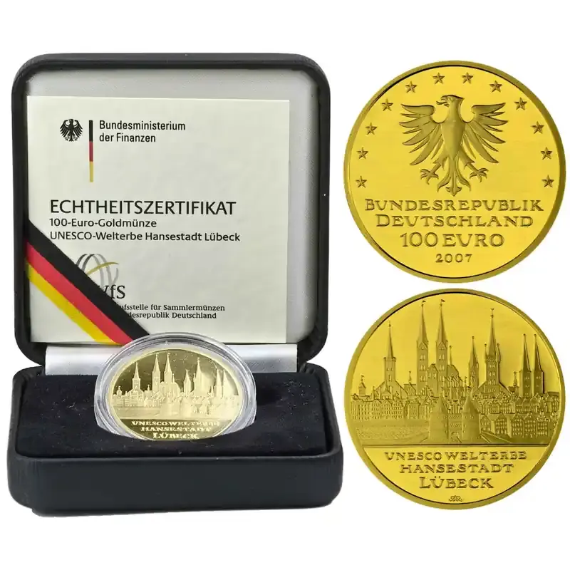 Top-Deal | 100 Euro Deutschland 2007 Gold st – UNESCO Lübeck