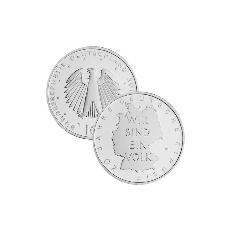Letzte Chance - 10 Euro Deutschland 2010 Silber PP – Deutsche Einheit
