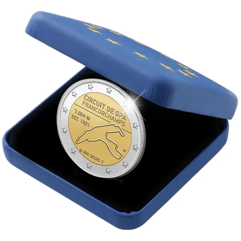 2 Euro Gedenkmünze Belgien 2025 PP – Rennstrecke Spa – im Etui | Top-Angebot