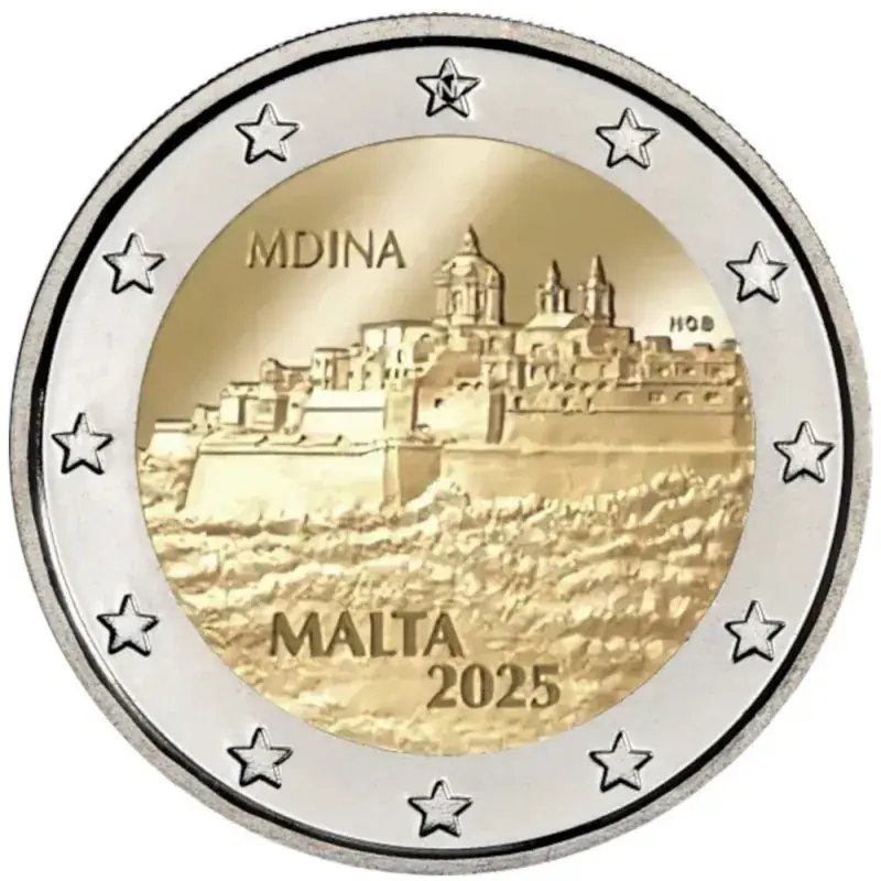 Super-Preis | 2 Euro Gedenkmünze Malta 2025 bfr – Mdina