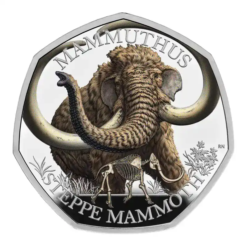 Sonderaktion - Großbritannien 2024 0,5 Pfund Steppenmammut – Farbe PP