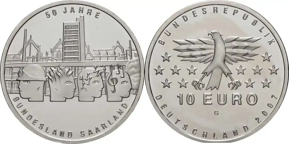 10 Euro Saarland 2007 G bfr Deutschland | Vorteilspreis