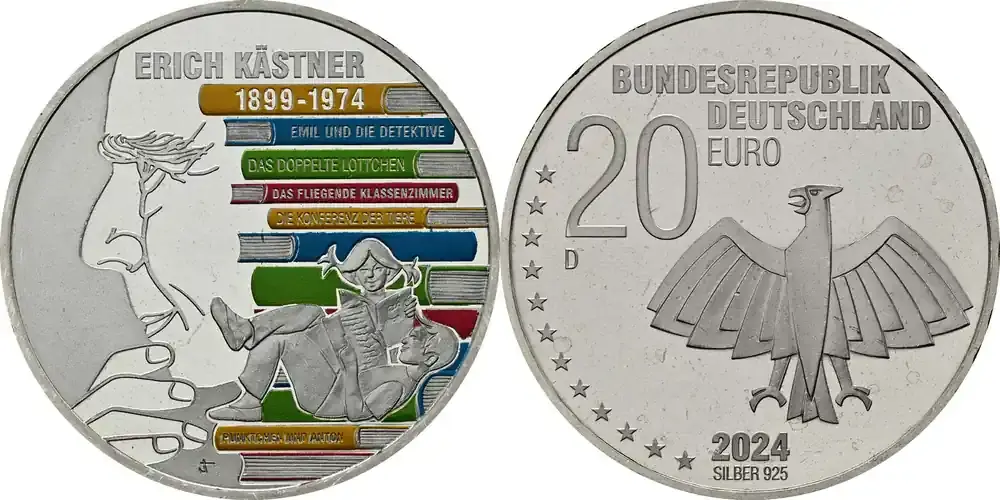 Neu - 20 Euro Erich Kästner 2024 bfr Deutschland