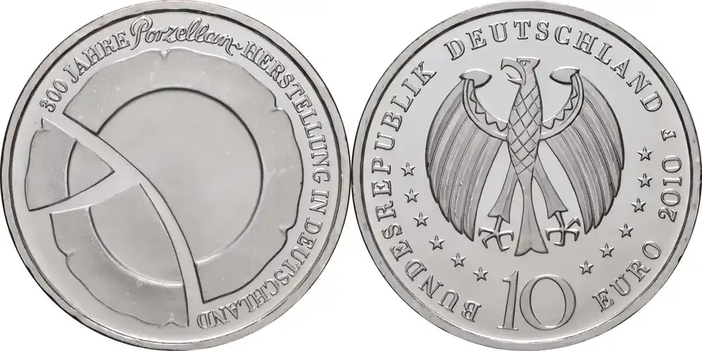 Super-Preis - 10 Euro Porzellan 2010 bfr Deutschland