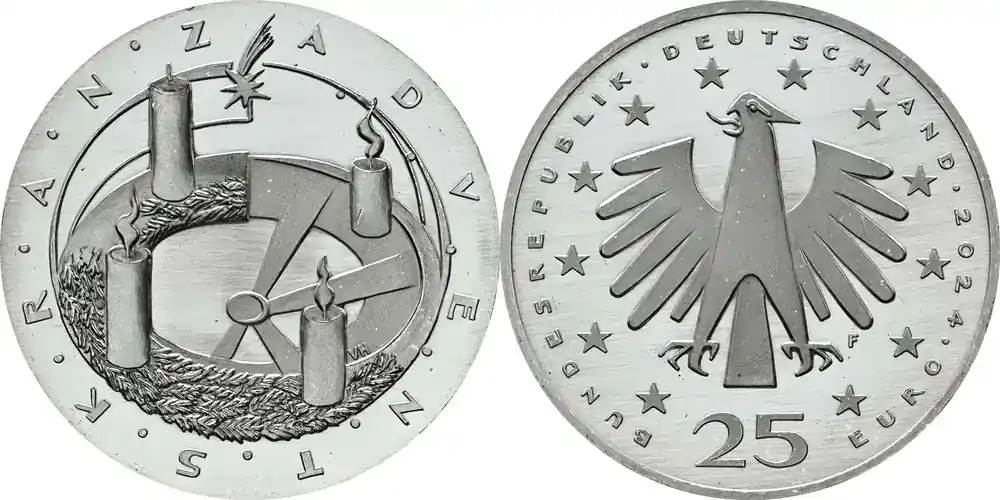 Sale - 25 Euro Adventskranz 2024 bfr Deutschland