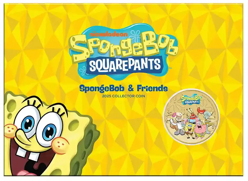 Markenqualität - Tuvalu 2025 1 Dollar Spongebob Schwammkopf – farbig bfr