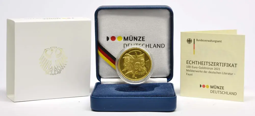 Profi-Qualität - 100 Euro Faust (Goethe) 2023 G Stgl. Deutschland