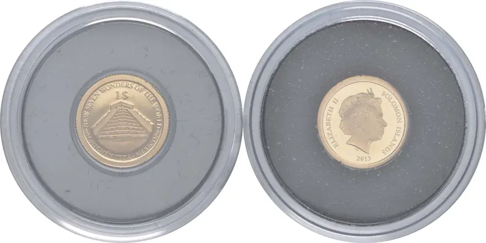 1 Dollar Die neuen sieben Weltwunder – Chichén Itzá 2013 PP Solomon Islands | Neu im Sortiment