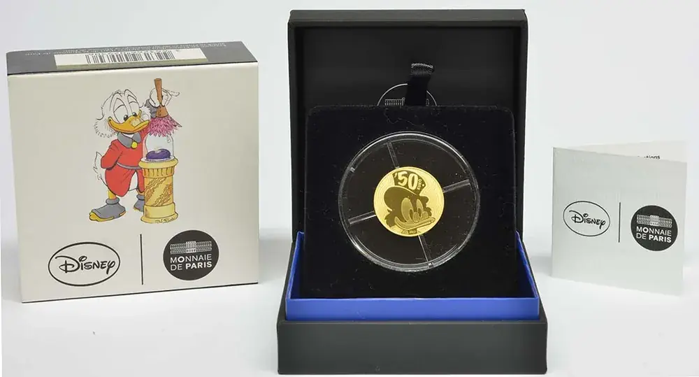 Herstellerpreis - Frankreich 50 Euro Dagobert Duck / Scrooge McDuck 2017 PP Gold