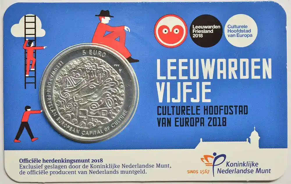 Sparangebot - 5 Euro Leeuwarden in Coincard 2018 bfr Niederlande