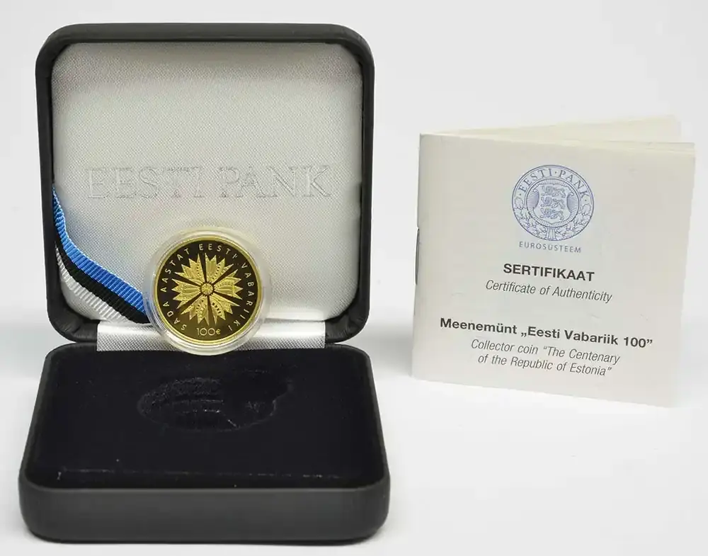 100 Euro 100 Jahre Republik Estland 2018 PP Estland | Neu
