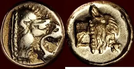 EL 1/6 Stater 521-478 v. Chr. LESBOS – ELECTRUM COINAGE – or hekte, Mytilene, ca. 521-478 BC ss / vz | Neu verfügbar