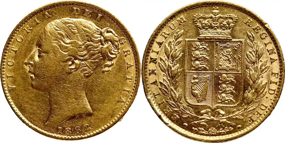 United Kingdom 1862 Sovereign R/E in Brit Rare | Schnäppchen