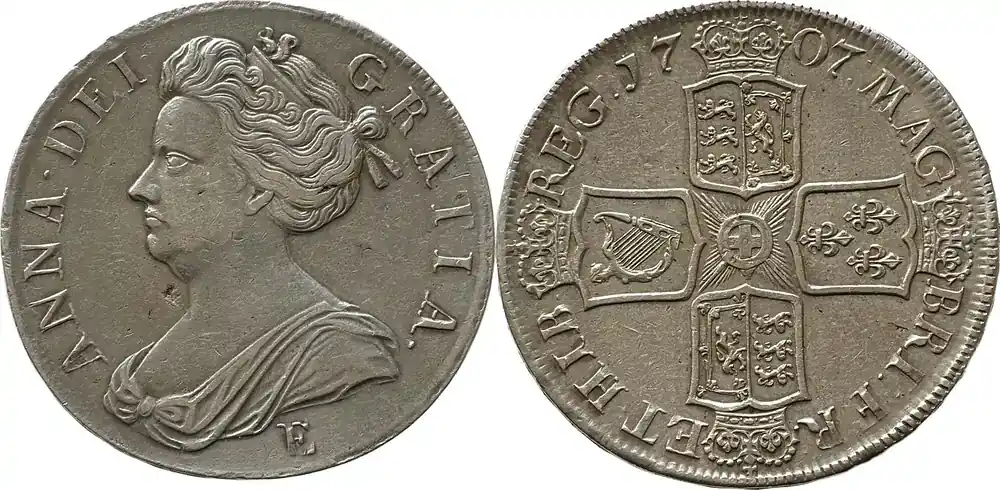 United Kingdom 1707-E Crown Queen Anne - Letzte Chance