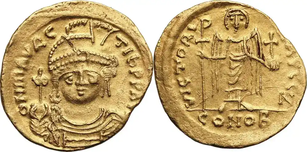 Angebot | Byzantine Empire, Mauricius Tiberius AV Solidus ca. 583/84-602 AD fast vz