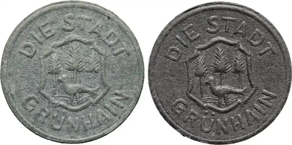 Nur solange der Vorrat reicht - Saxony, Grünhain 10 Pfennig 1916 blue / black cardboard vz