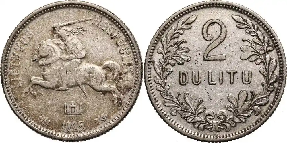 Schneller Versand - Lithuania, First Republic 1918-1940 2 Litu 1925 Sehr Schön