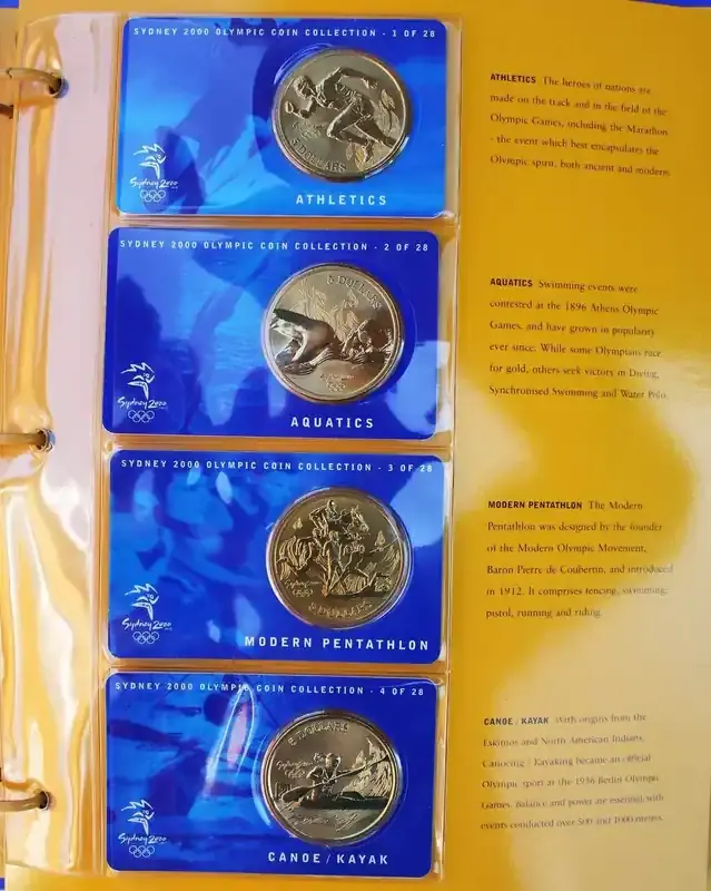 Australia Set 28 x 5 Dollars 1999-2000 Sydney 2000 Olimpics St | Abverkauf